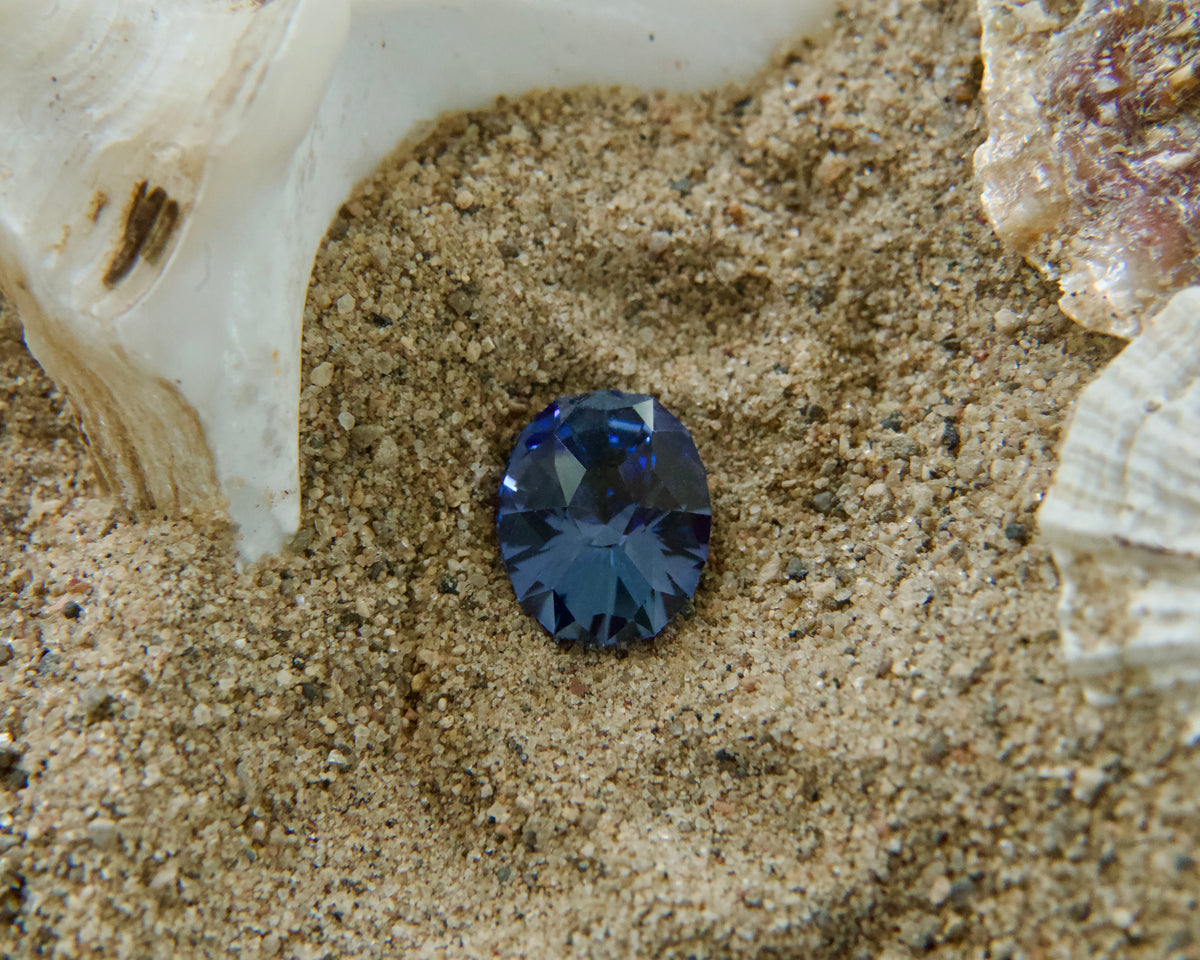 2.91 ct Blue Lab-created Sapphire